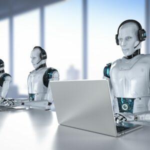 Robots working at contact center